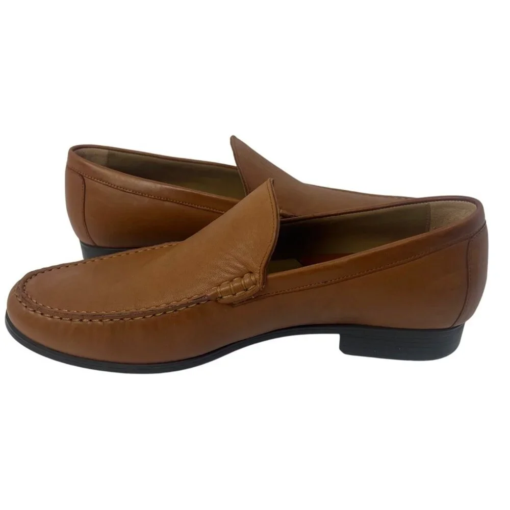 Johnston & Murphy Cresswell Venetian‎ Mens Leather Loafers 10.5M Cognac Slip-On